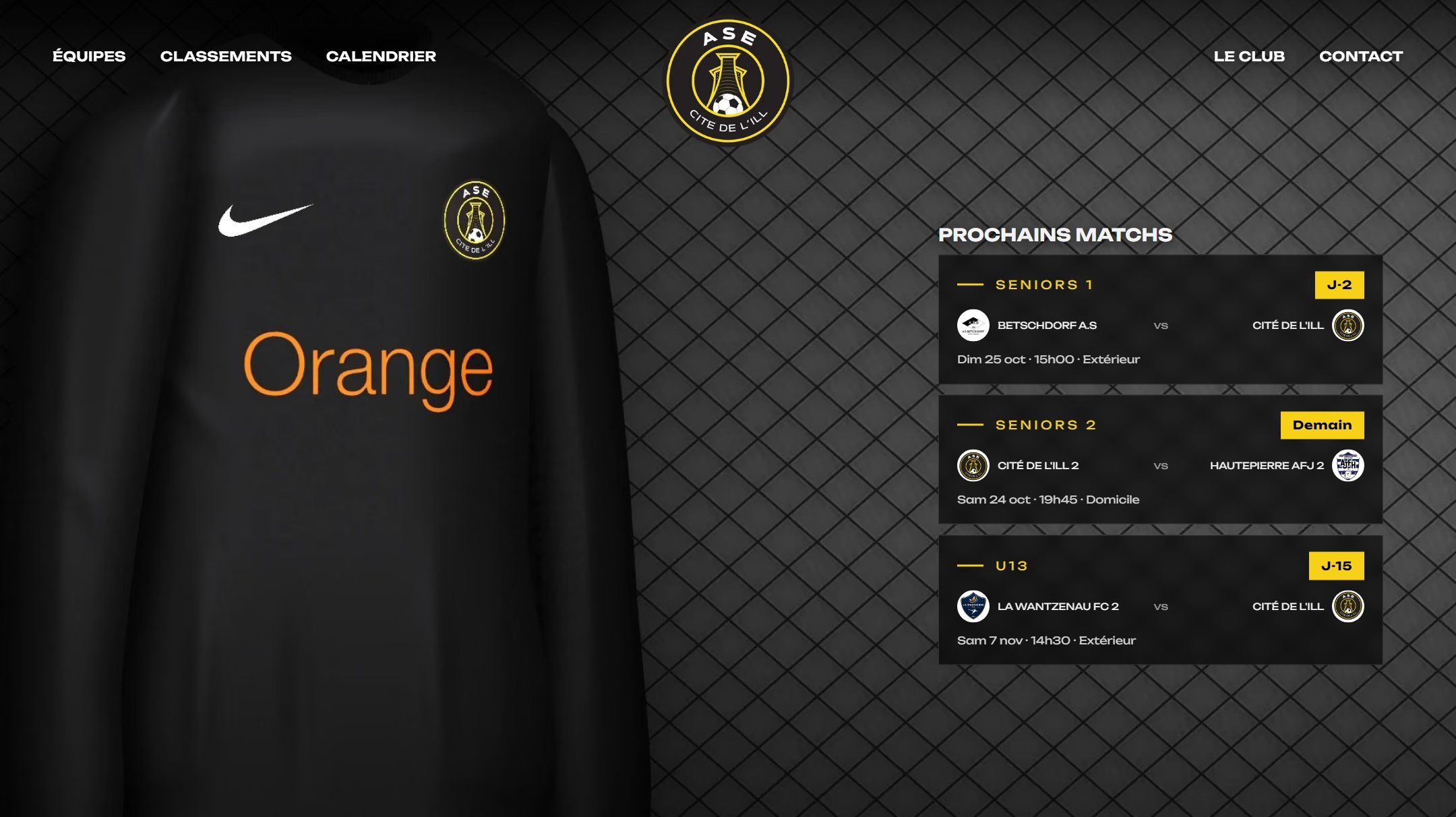 Page d'accueil du site ASECI sur ordinateur